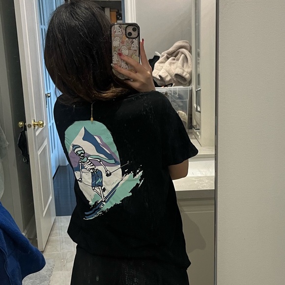 Black skeleton ski shirt base layer - Picture 3 of 6